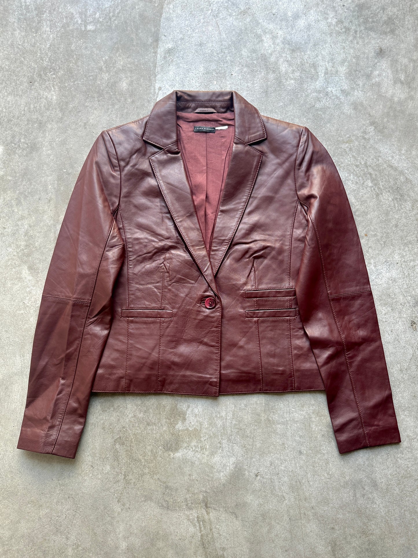 2000s LEATHER CROP JACKET