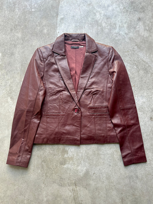 2000s LEATHER CROP JACKET