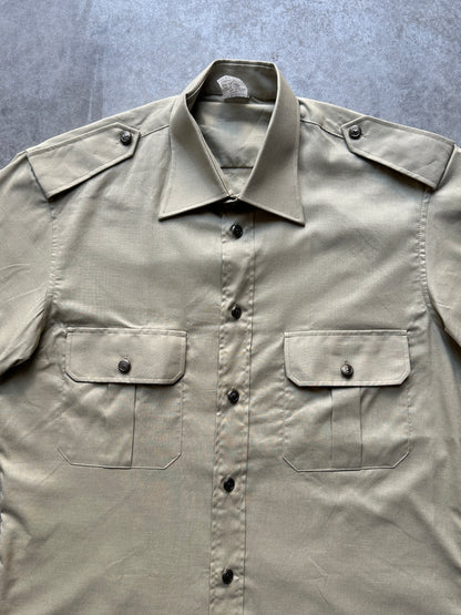 2000s ITALIAN ARMY BEIGE SHIRT