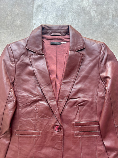 2000s LEATHER CROP JACKET