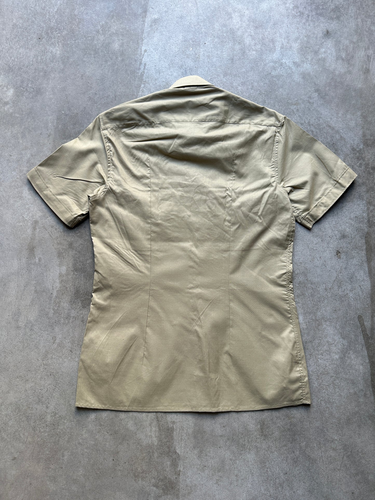 2000s ITALIAN ARMY BEIGE SHIRT