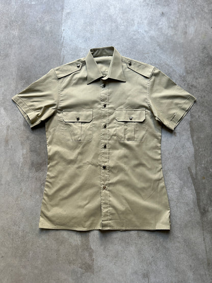 2000s ITALIAN ARMY BEIGE SHIRT