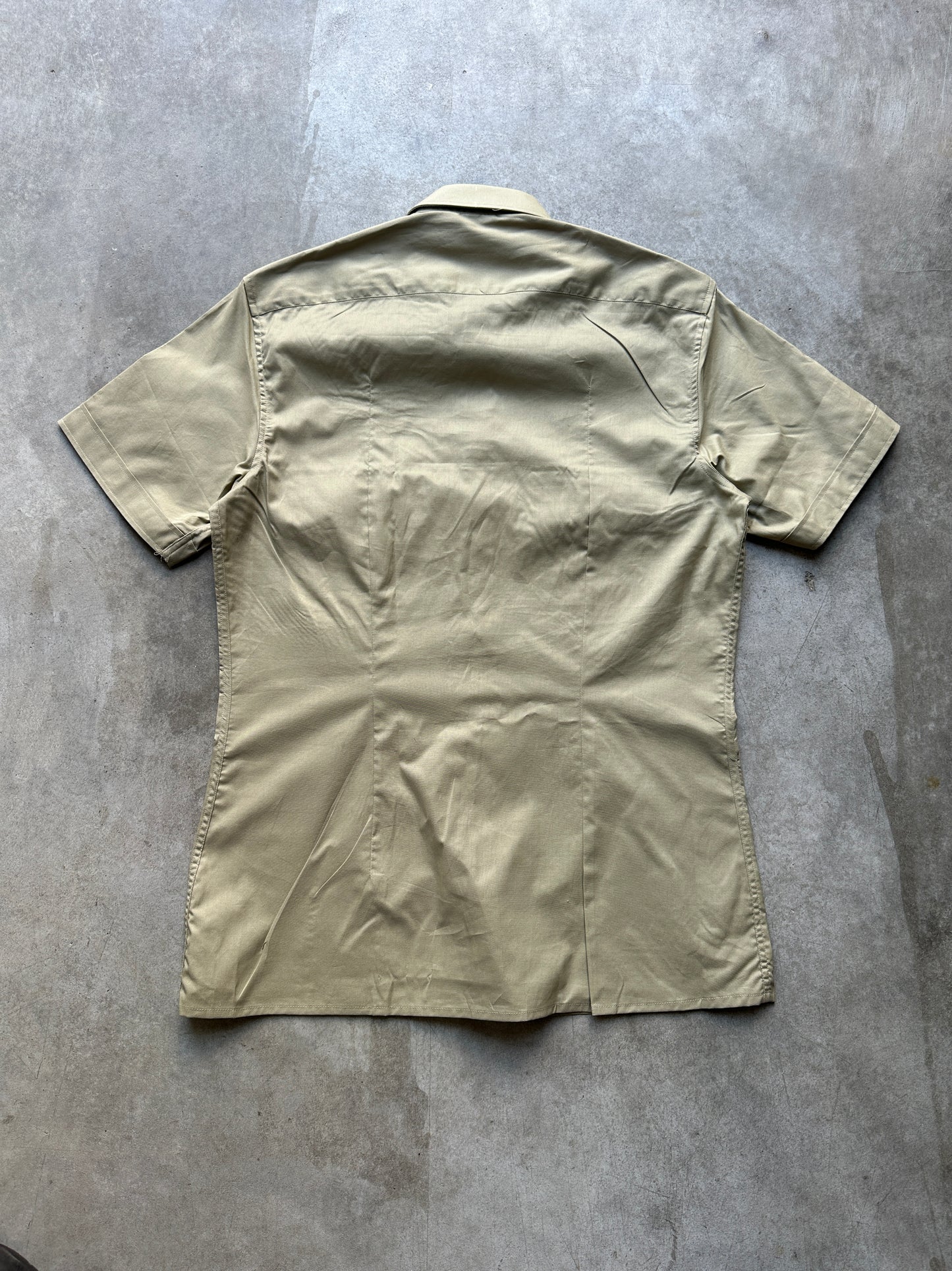 2000s ITALIAN ARMY BEIGE SHIRT
